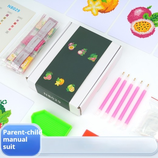 Pintura de diamante 5D de 5 x 7 pulgadas sin marco, piña creativa