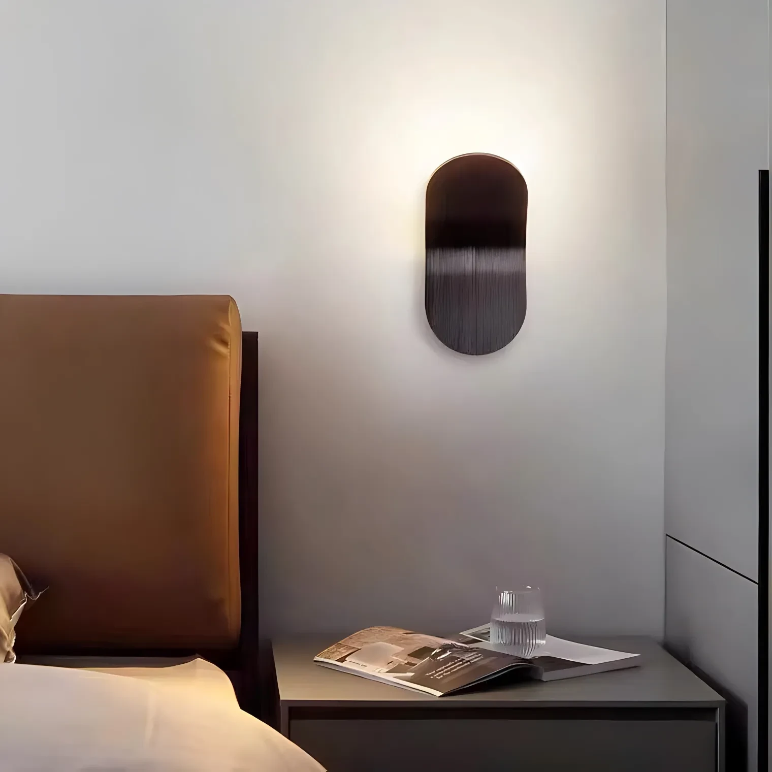 Lámpara de pared LED sencilla, lámpara de noche para dormitorio, luz para pasillo