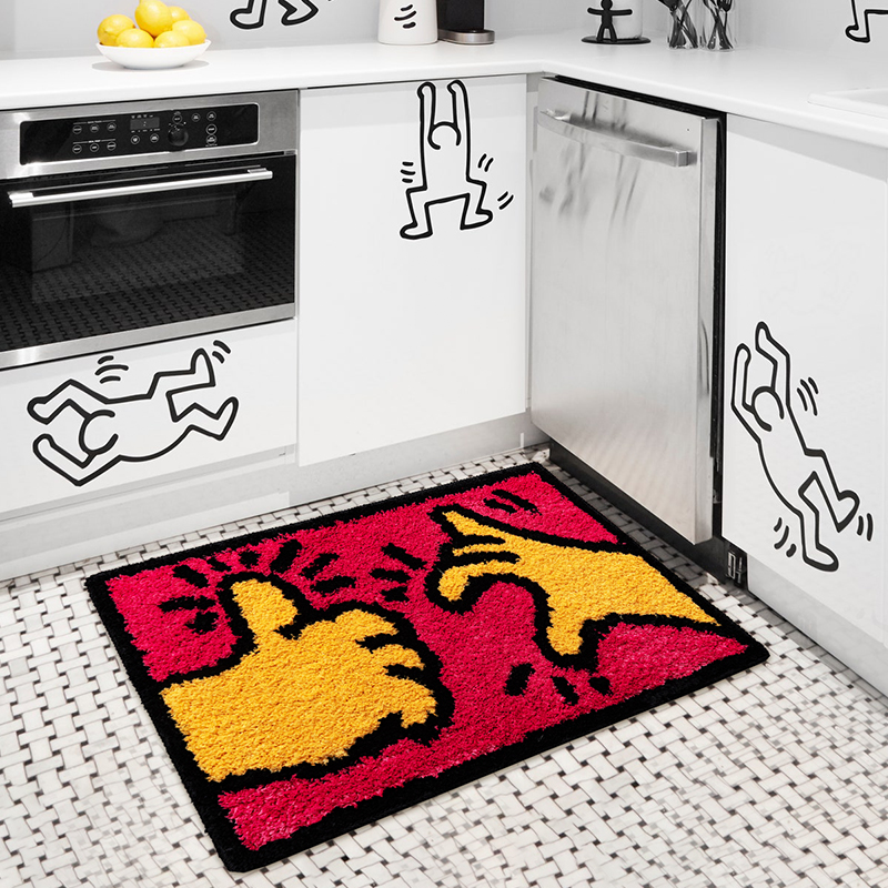 Alfombra de hipopótamo de peluche para dormitorio, pequeña, para la mesita de noche