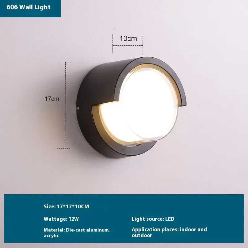 Lámpara de pared LED retro impermeable para exteriores