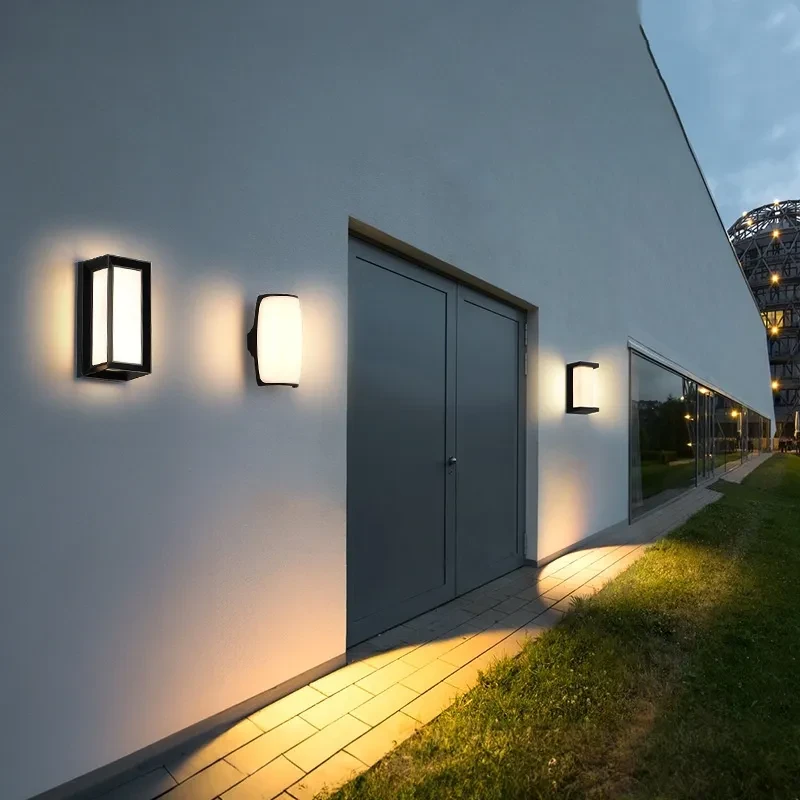 Lámpara de pared LED retro impermeable para exteriores