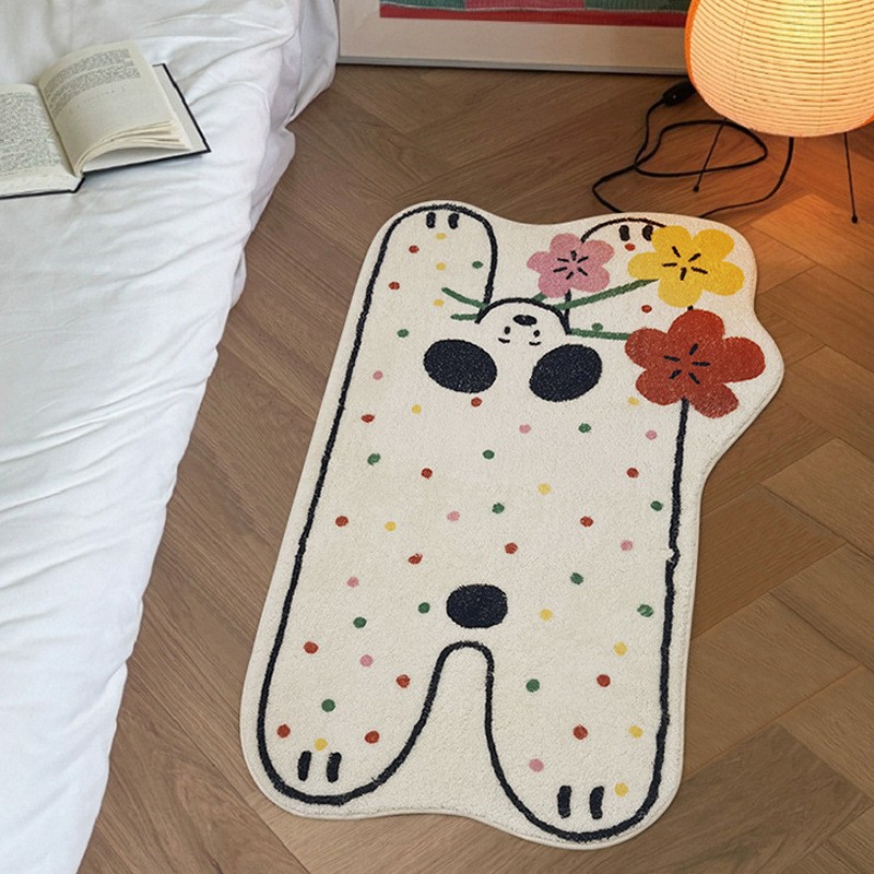 Nueva alfombra de noche para dormitorio infantil con forma de dibujos animados