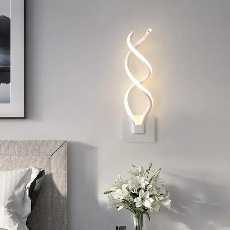Nueva lámpara de noche, lámpara de pared, dormitorio, simple, moderna, moda