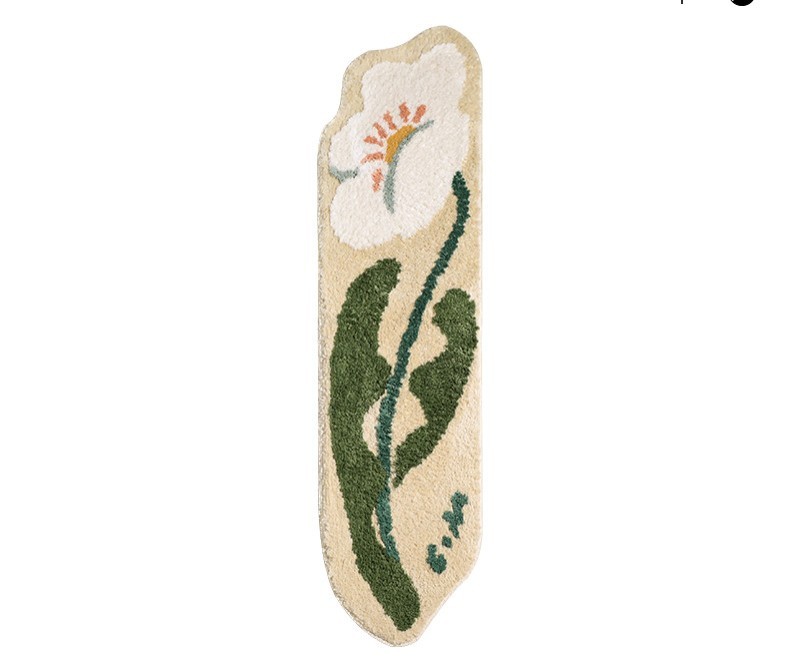 Alfombra original para dormitorio, cojín de noche, lindas flores de niña