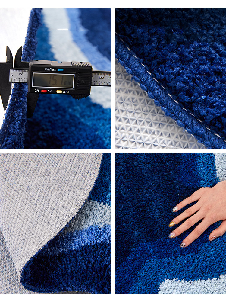 Alfombra de noche para dormitorio con diseño especial de nubes azules