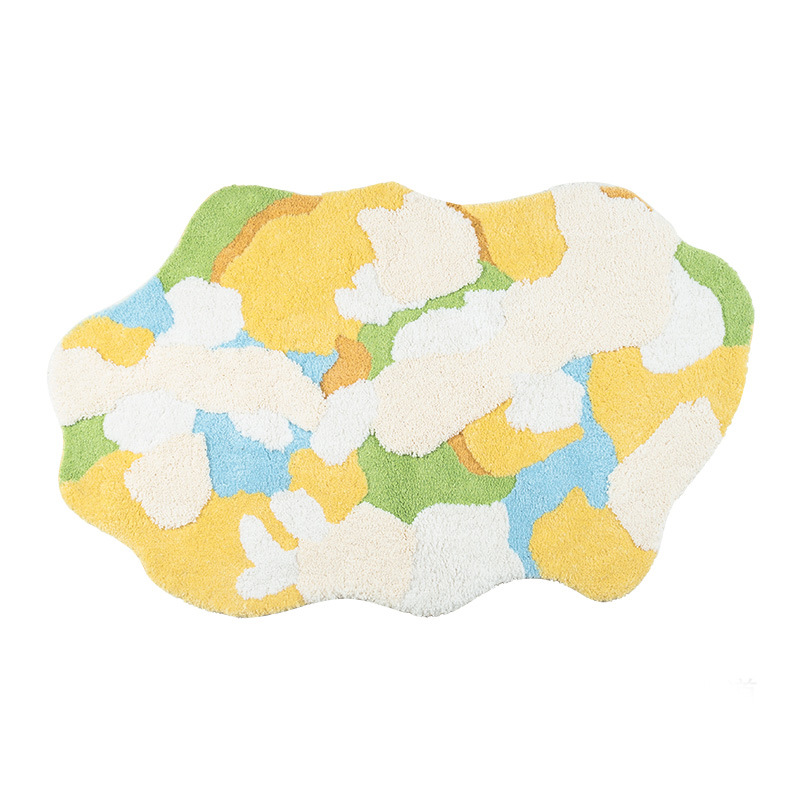 Alfombra de imitación de cachemira para sala de estar, dormitorio, antideslizante y antiincrustante.