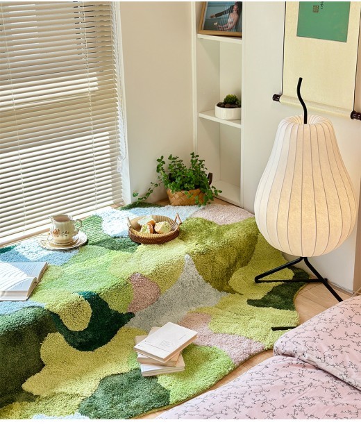 Alfombra de imitación de cachemira para sala de estar, dormitorio, antideslizante y antiincrustante.