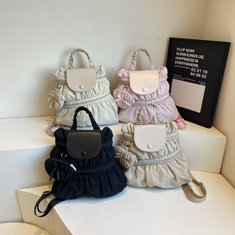Bolso de hombro plisado de moda