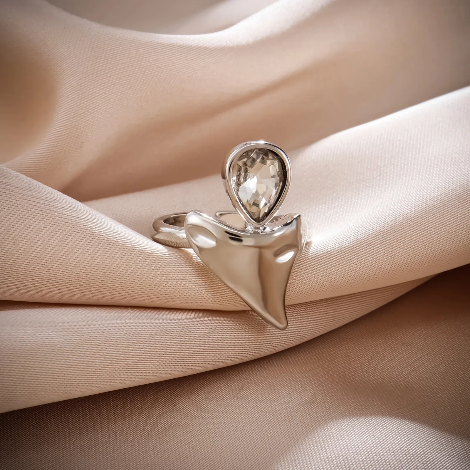 Juego de seis anillos ajustables de galvanoplastia de estilo japonés y coreano