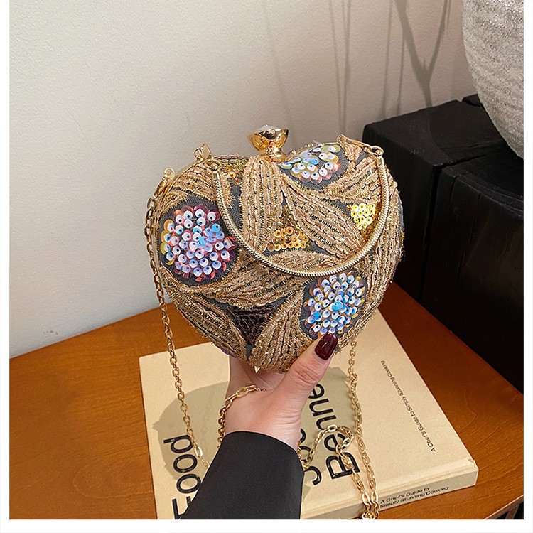 Bolso de hombro retro con lentejuelas de moda para mujer