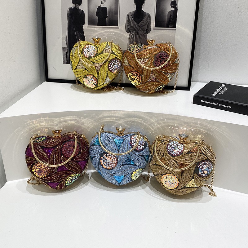 Bolso de hombro retro con lentejuelas de moda para mujer