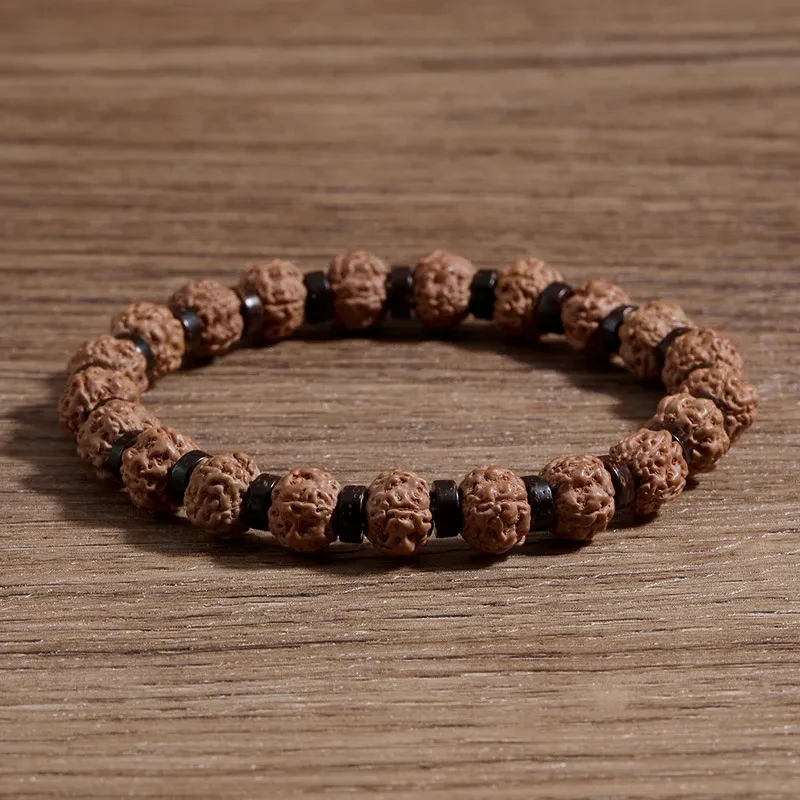 Pulsera de cuentas de ágata de estilo europeo y americano de Amazon, pulsera de oración con piedra volcánica.
