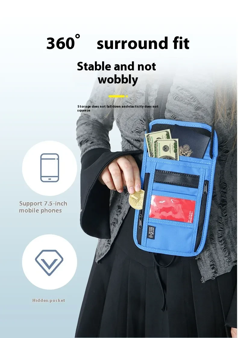 Bolsa de almacenamiento para tarjetas bancarias con múltiples ranuras y protección contra desmagnetización y radiación.