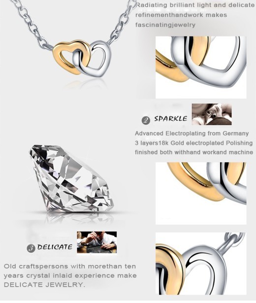 Colgante de corazón de cobre con forma de corazón, regalo de San Valentín