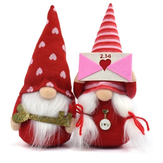 Muñeca sin rostro de San Valentín 2024, sobre de amor, regalo de San Valentín de Rudolf, muñeca enana de tela