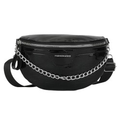 Bolso bandolera de PU a la moda para mujer, con estampado de piedras, bandolera de un solo hombro, bandolera con cinturón que combina con todo.