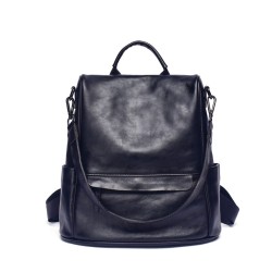 Mochila antirrobo de cuero genuino de vaca de gran capacidad para damas, bolsos de viaje de lujo