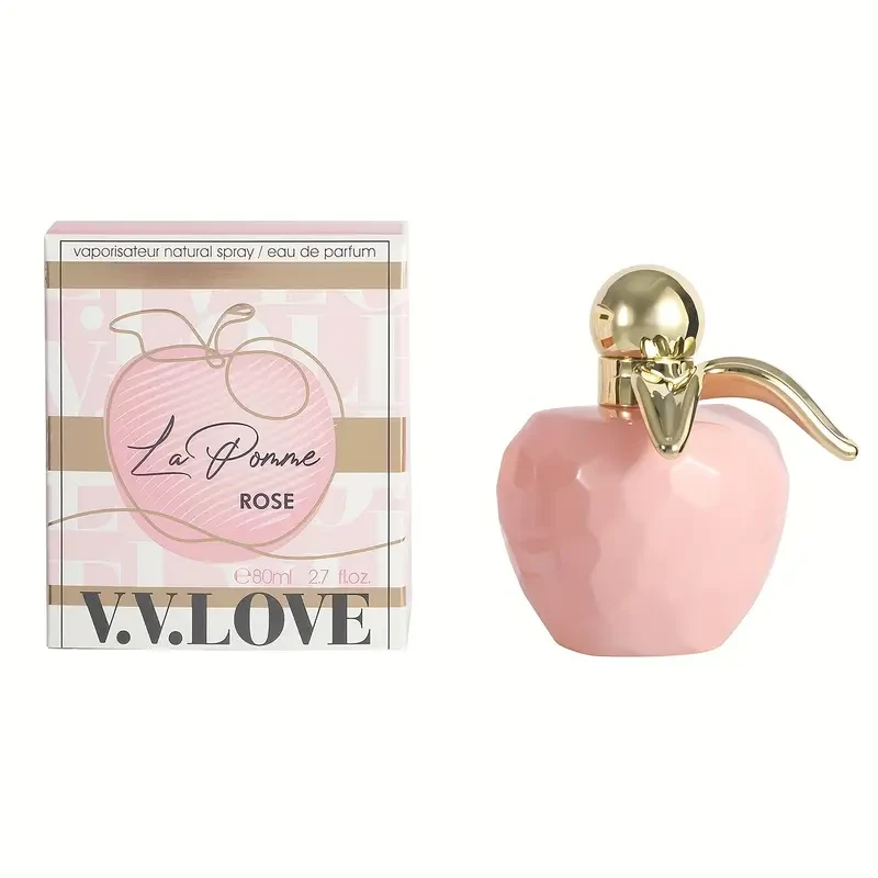 Perfume ligero de lujo en forma de manzana rosa