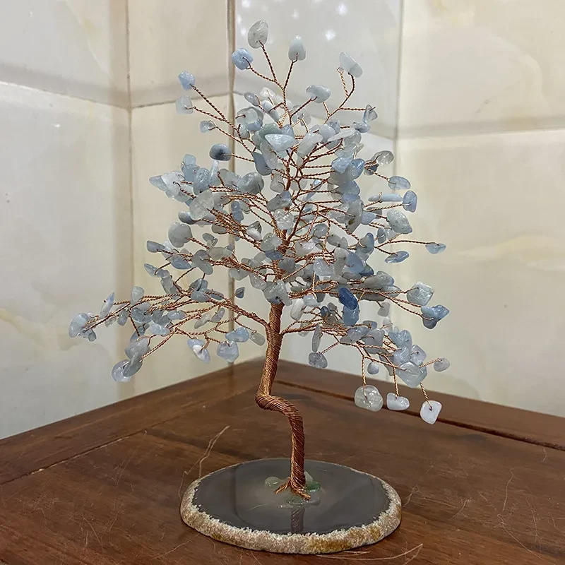 Estantería de decoración de habitación con árbol de cristal