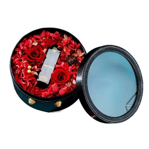 Caja de regalo de lápiz labial con flor inmortal para San Valentín, regalo de cumpleaños creativo