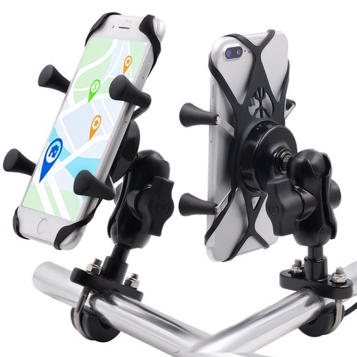 Soporte para teléfono móvil de motocicleta, modificación, accesorios para bicicleta eléctrica, soporte de base de aleación de aluminio
