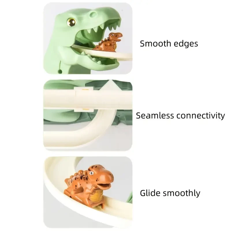 Juego de tobogán de dinosaurios para escalar (3 coches de dinosaurio incluidos)