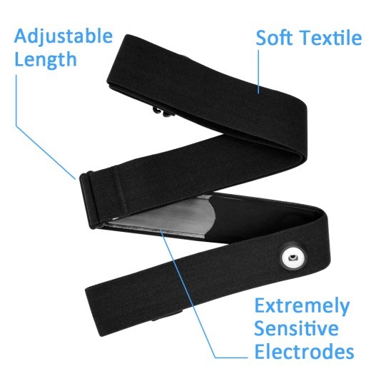 Monitor de frecuencia cardíaca con correa para el pecho y Bluetooth 4.0, sensor inteligente de fitness, equipo impermeable para gimnasio y deportes al aire libre.