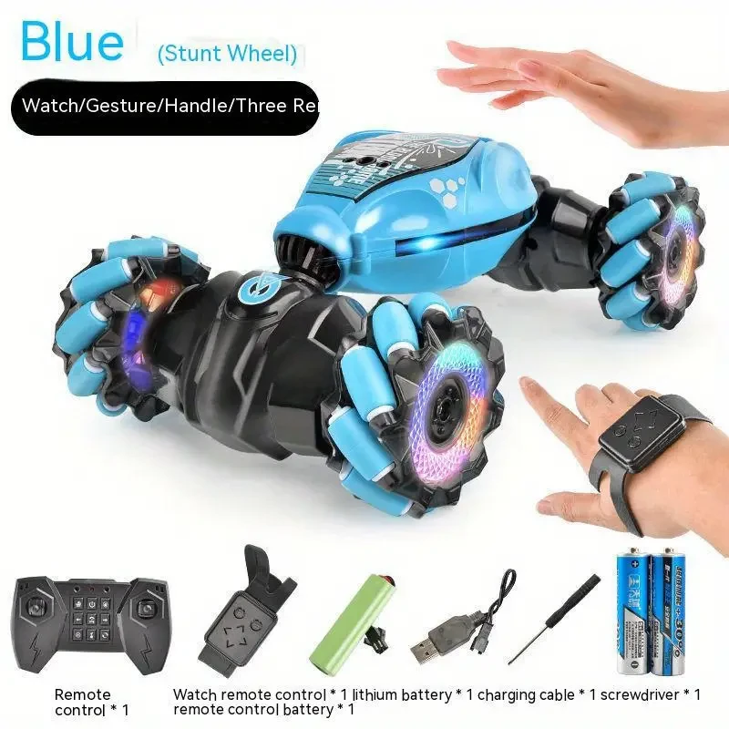 Coche de control remoto transformable controlado por gestos para niños