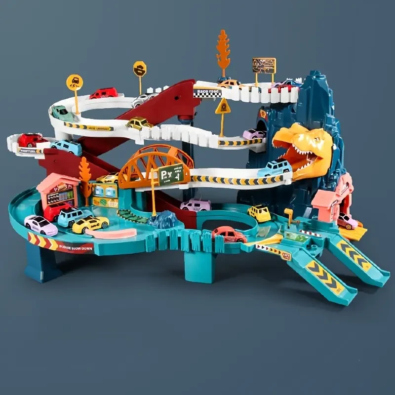 Juego de pista de carreras de dinosaurios