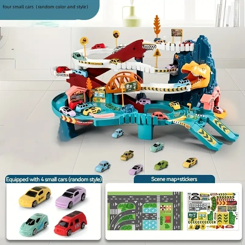 Juego de pista de carreras de dinosaurios