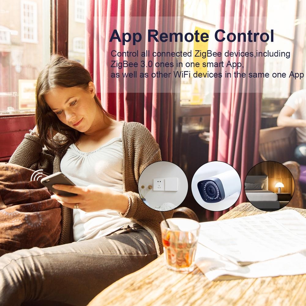 Hub inteligente Tuya ZigBee 3.0: puente de enlace inalámbrico/con cable para control remoto por voz y aplicación