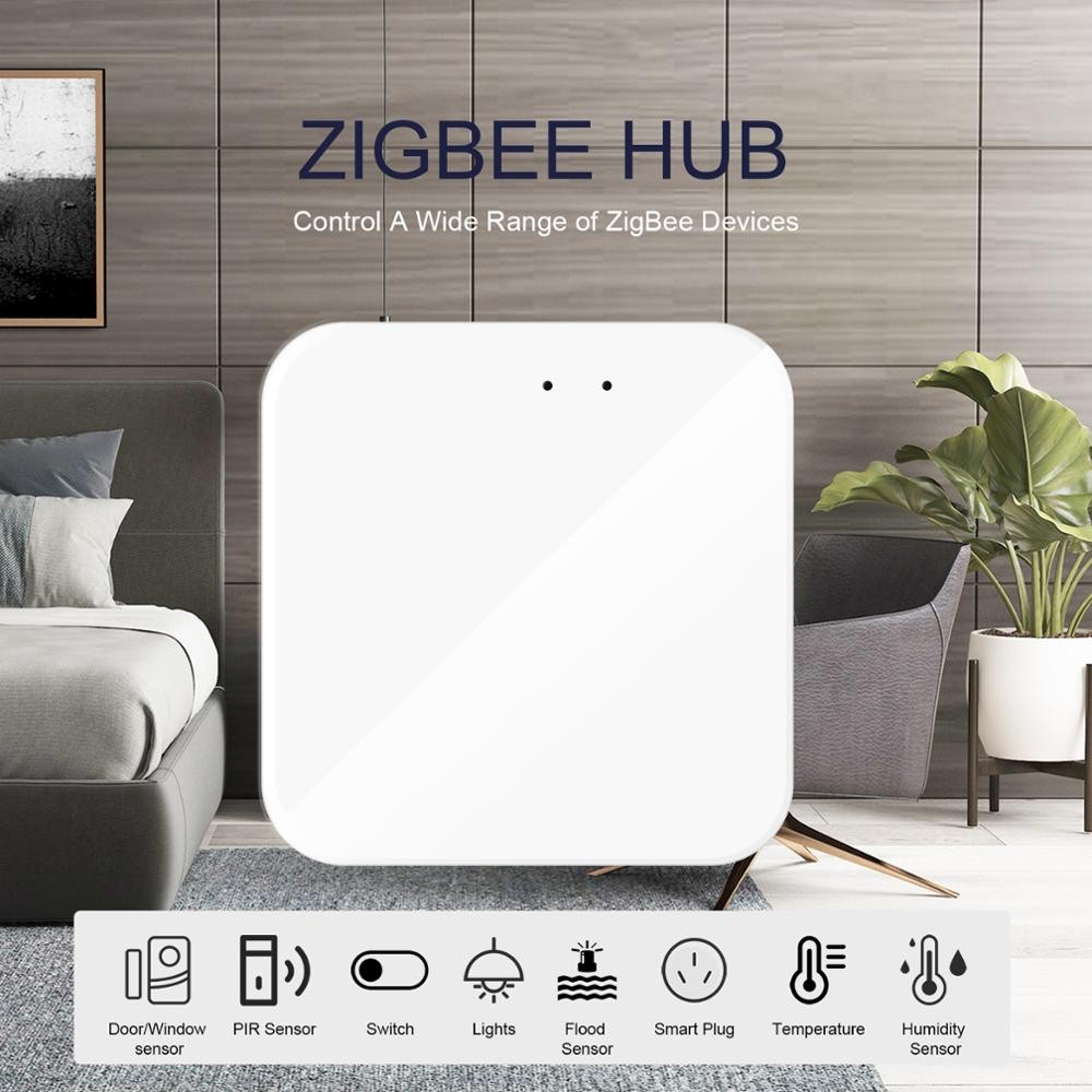 Hub inteligente Tuya ZigBee 3.0: puente de enlace inalámbrico/con cable para control remoto por voz y aplicación