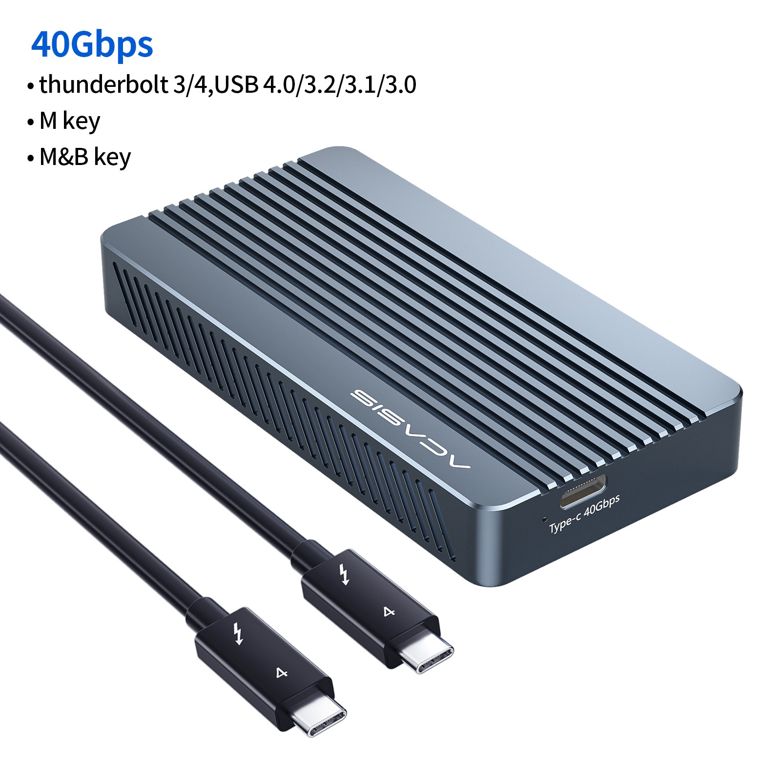 Carcasa SSD ACASIS USB 4.0 de 40 Gbps - Carcasa Thunderbolt NVMe M.2 para almacenamiento de alta velocidad de 8 TB