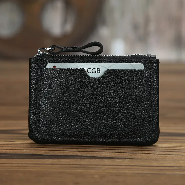 Monedero retro de cuero de Caballo Loco para hombre