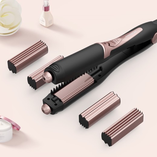 Almohadilla rizadora eléctrica para férulas, plancha para el cabello