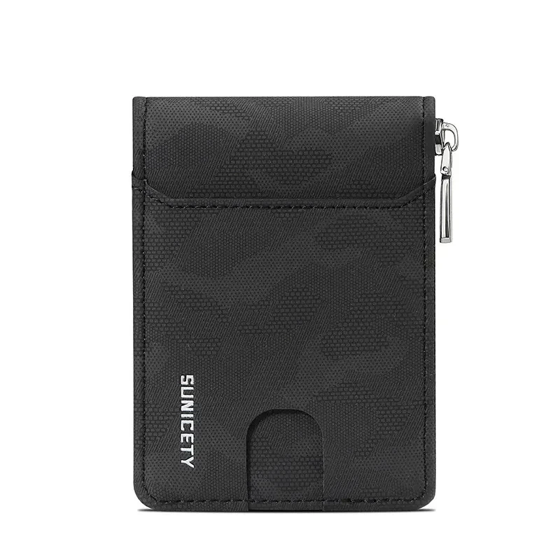 Cartera de camuflaje de gran capacidad con cremallera para hombre