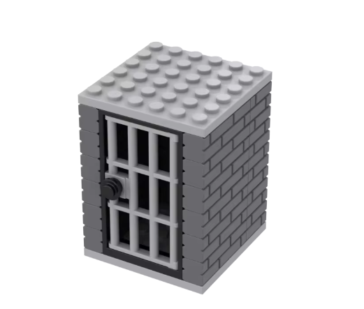Bloques de construcción de celdas de prisión, policías, ladrones, juguetes de colección para niños, ensamblaje clásico, ladrillos, recuerdos, decoración