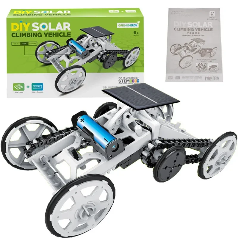 Coche de escalada con tracción en las cuatro ruedas mejorado con energía solar, hecho a mano