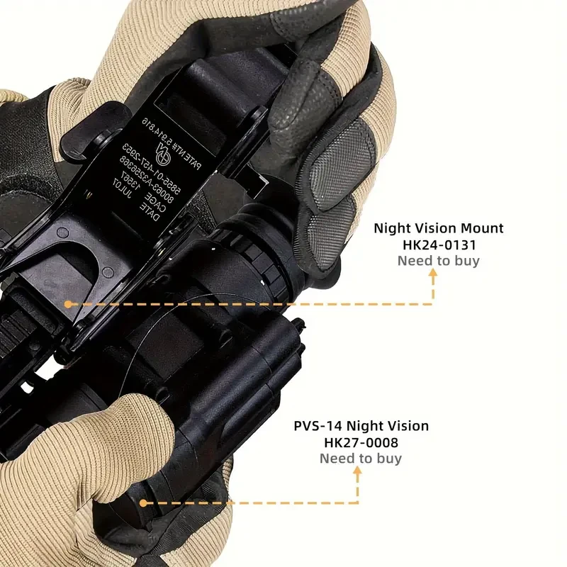 Montura para casco de visión nocturna táctica Rhino NVG PVS-14/PVS