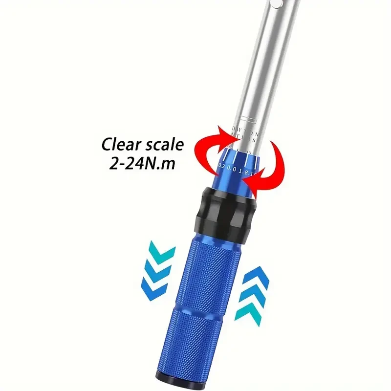 Juego de llaves dinamométricas ajustables de 15 piezas, 2-24 Nm