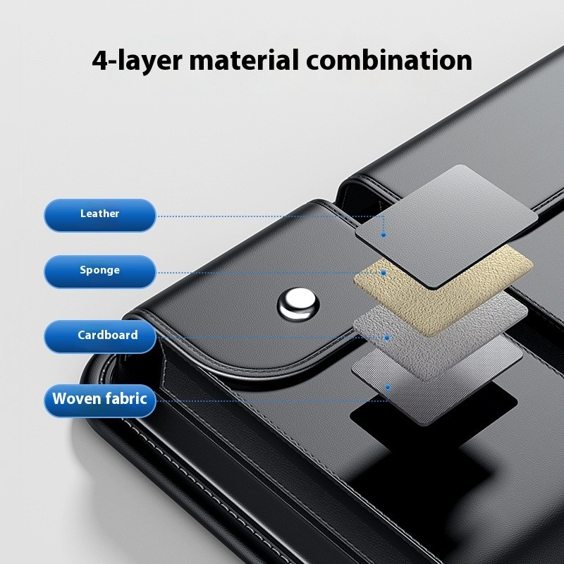 Abrazadera multifuncional para gafas de coche con almacenamiento para persianas solares