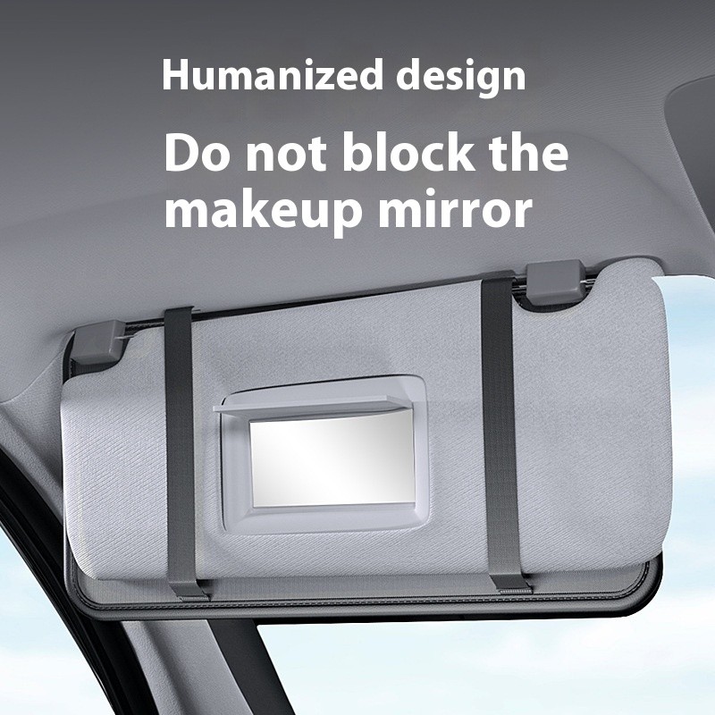 Abrazadera multifuncional para gafas de coche con almacenamiento para persianas solares