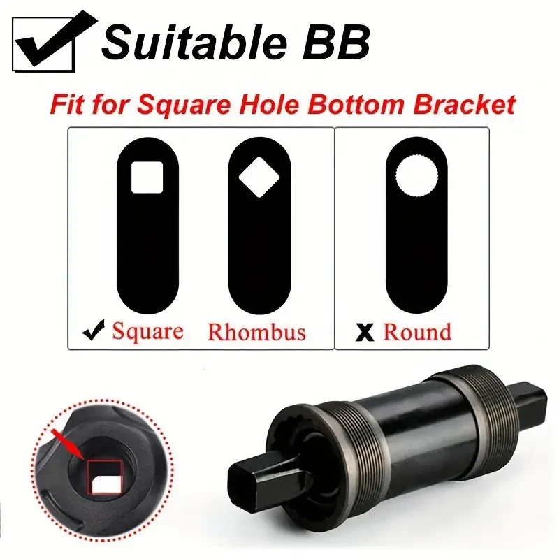 Juego de bielas BUCKLOS 104BCD de aleación de aluminio ultraligero, orificio cuadrado de 170 mm
