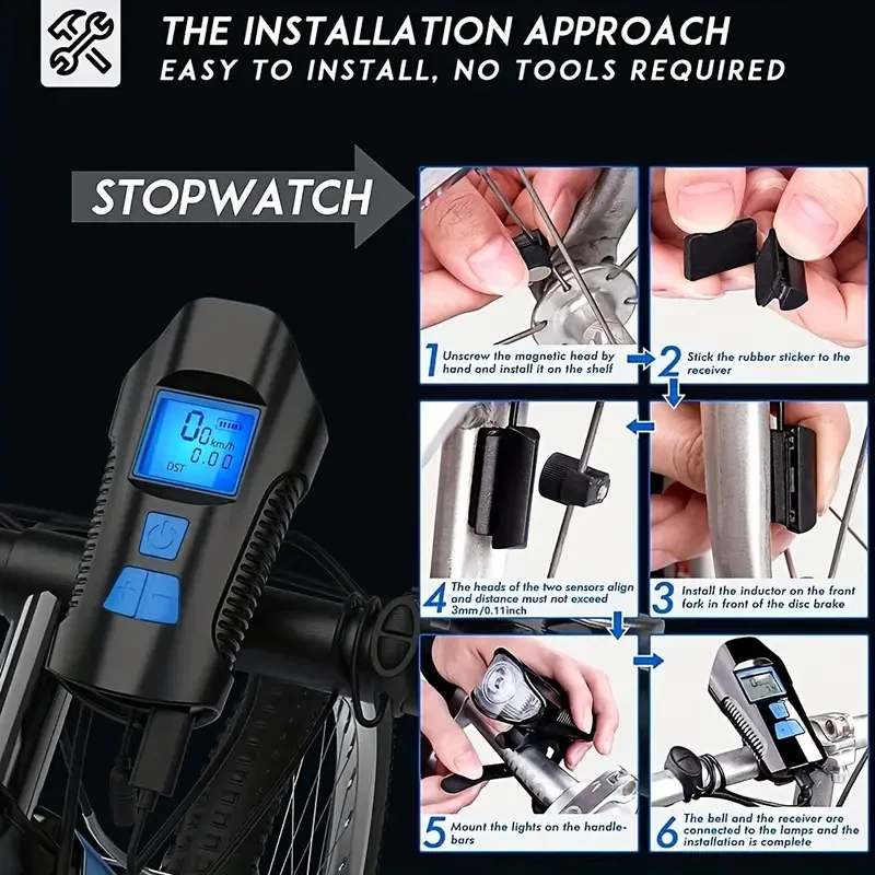 Luces LED para bicicleta, luz delantera/cabezal LED recargable para bicicleta