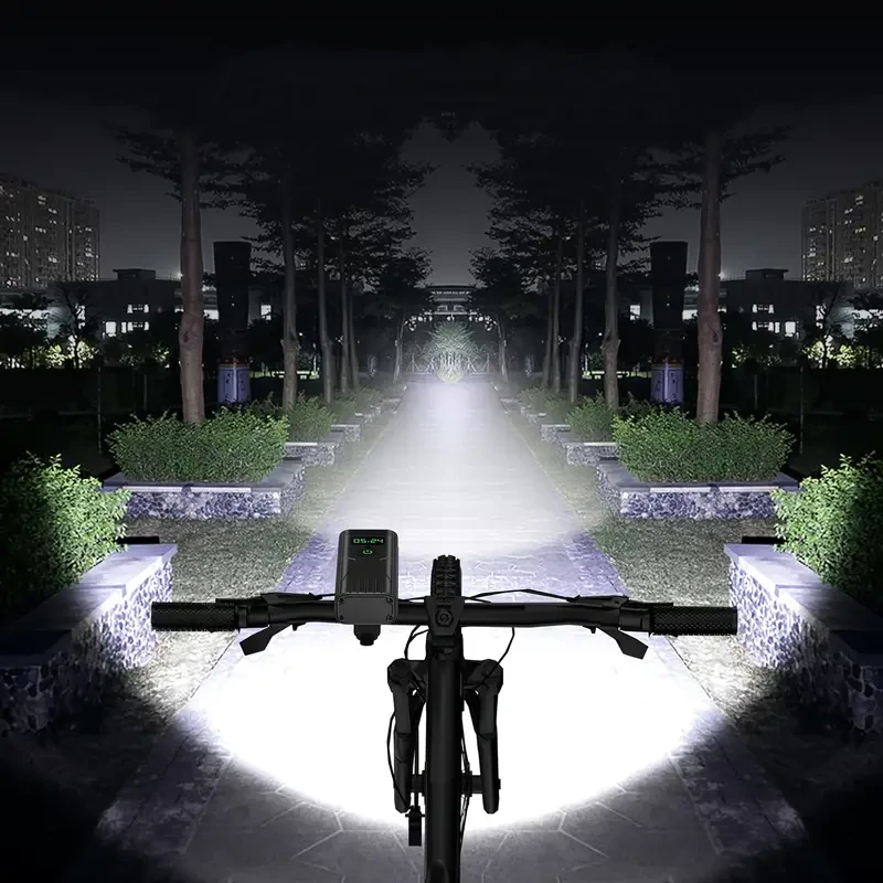 Smiling Shark - Faro delantero para bicicleta recargable y superbrillante (1 unidad)