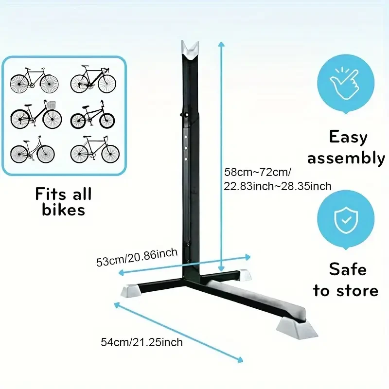 Soporte vertical para bicicletas, portátil y fijo.