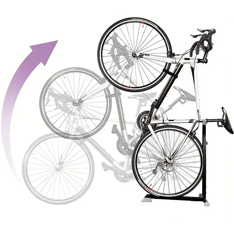 Soporte vertical para bicicletas, portátil y fijo.