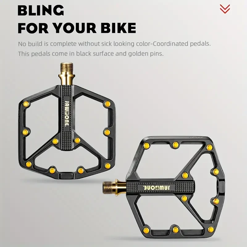 Pedales de bicicleta de montaña Jawbone de aluminio ligero de 9/16"