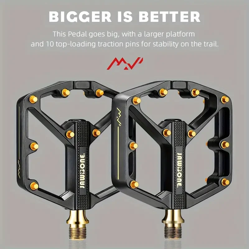 Pedales de bicicleta de montaña Jawbone de aluminio ligero de 9/16"