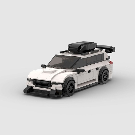 Coche deportivo blanco Moc, juguetes para niños